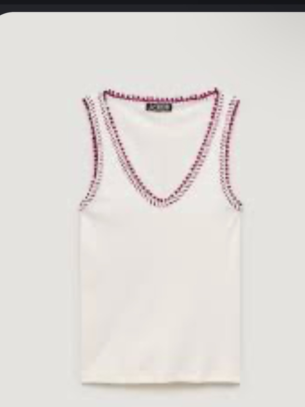 NWT J Crew Perfect Rib V-neck Tank Top with Hand Stitched Trim